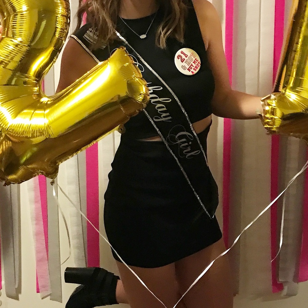 Black dress from Urban Outfitters